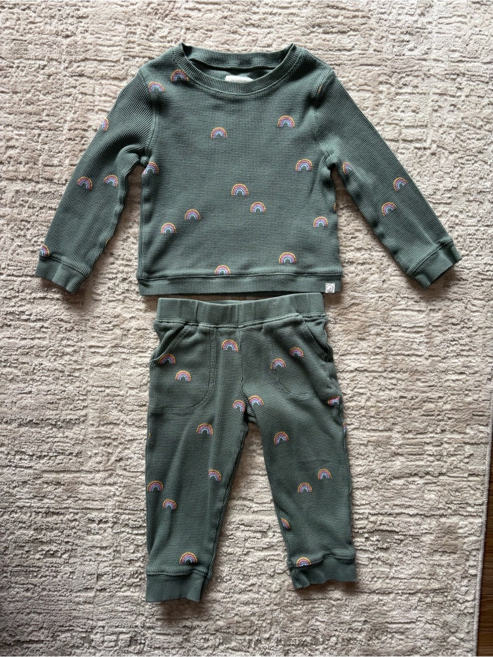 Kids Olive Green Rainbow Set